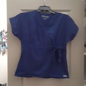 Cobalt Blue Scrub Top